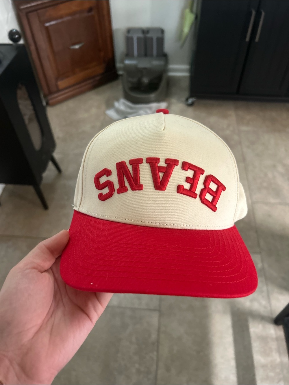 BEANS. Bush’s Bean baseball cap.